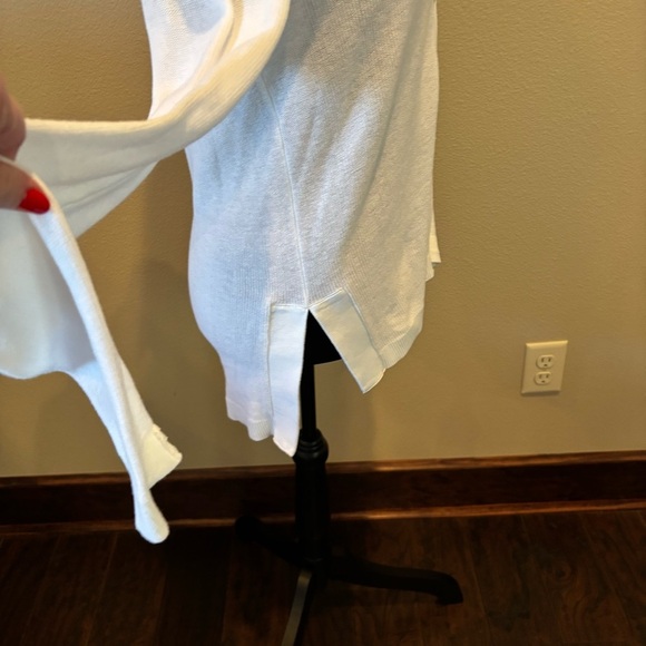 Gretchen Scott Grosgrain Heaven Cardigan in White, Medium, Spring Preppy Soft - Picture 9 of 14